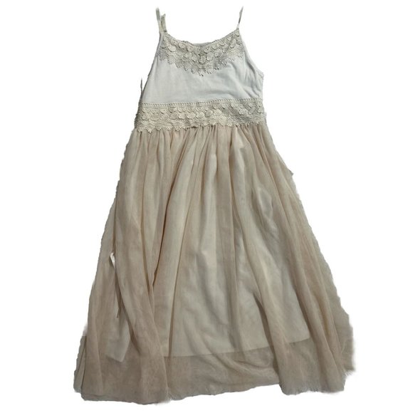 Zunie Girls Light Pink Any Occasion Sleeveless Size 16 Tulle Mesh Princess Dress - Picture 1 of 4